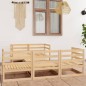 vidaXL Juego de salón de jardín 6 piezas madera maciza de pino vidaXL Juego de salón de jardín 6 piezas madera maciza de pino