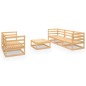 vidaXL Juego de salón de jardín 6 piezas madera maciza de pino vidaXL Juego de salón de jardín 6 piezas madera maciza de pino