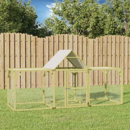 vidaXL Gallinero madera maciza de pino impregnada 300x100x150 cm