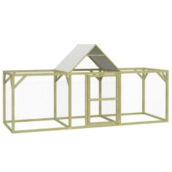 vidaXL Gallinero madera maciza de pino impregnada 300x100x150 cm