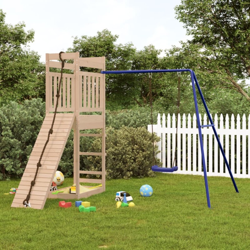 vidaXL Parque infantil de exterior madera maciza de pino vidaXL Parque infantil de exterior madera maciza de pino