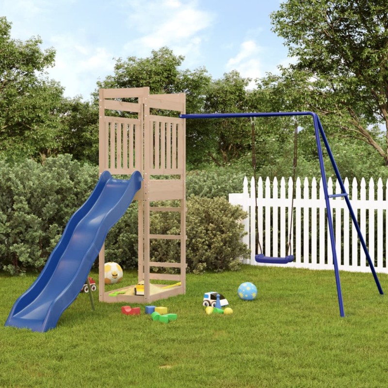 vidaXL Parque infantil de exterior madera maciza de pino vidaXL Parque infantil de exterior madera maciza de pino