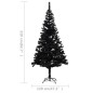 vidaXL Árbol de Navidad preiluminado con luces y bolas negro 210 cm vidaXL Árbol de Navidad preiluminado con luces y bolas negro 210 cm