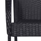 vidaXL Juego de comedor de jardín 7 piezas ratán sintético negro vidaXL Juego de comedor de jardín 7 piezas ratán sintético negro