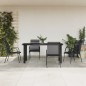 vidaXL Juego de comedor para jardín 5 piezas acero y textilene negro vidaXL Juego de comedor para jardín 5 piezas acero y textilene negro