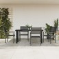 vidaXL Juego de comedor para jardín 5 piezas acero y textilene negro vidaXL Juego de comedor para jardín 5 piezas acero y textilene negro