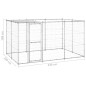 vidaXL Perrera de exterior de acero con techo 7,26 m² vidaXL Perrera de exterior de acero con techo 7,26 m²