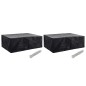 vidaXL Fundas de muebles de jardín 2 uds 8 ojales 242x162x100 cm