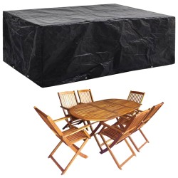 vidaXL Fundas de muebles de jardín 2 uds 8 ojales 242x162x100 cm