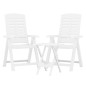 vidaXL Juego de comedor para jardín 3 piezas polipropileno blanco vidaXL Juego de comedor para jardín 3 piezas polipropileno blanco