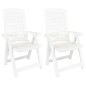vidaXL Juego de comedor para jardín 3 piezas polipropileno blanco vidaXL Juego de comedor para jardín 3 piezas polipropileno blanco
