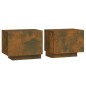 vidaXL Mesita de noche madera contrachapada roble ahumado 100x35x40 cm