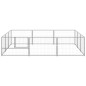 vidaXL Perrera plateada 9 m² acero