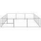 vidaXL Perrera plateada 15 m² acero