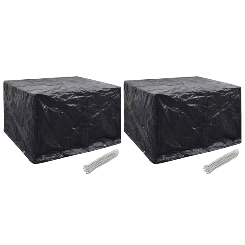 vidaXL Funda de muebles de jardín 2 uds 8 ojales 135x135x90 cm vidaXL Funda de muebles de jardín 2 uds 8 ojales 135x135x90 cm