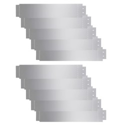 vidaXL Set de cercas para césped 10 piezas acero galvanizado 100x20cm