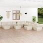 vidaXL Muebles de palets de jardín 12 pzas madera de abeto impregnada