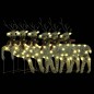 vidaXL Renos de Navidad 6 unidades 120 LED dorado vidaXL Renos de Navidad 6 unidades 120 LED dorado