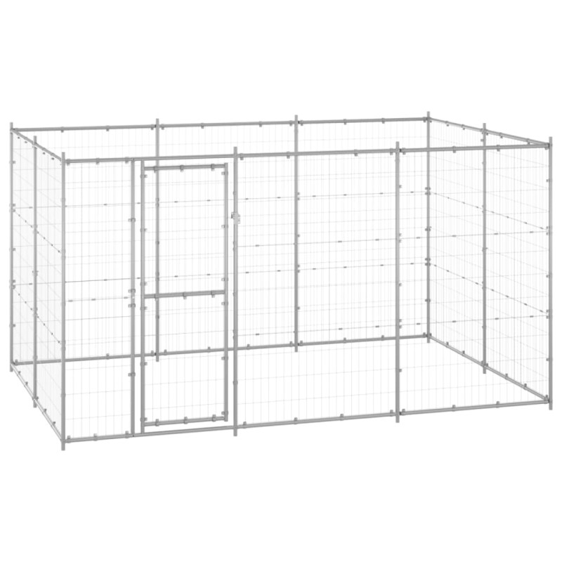 vidaXL Perrera de exterior de acero galvanizado 7,26 m² vidaXL Perrera de exterior de acero galvanizado 7,26 m²