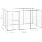 vidaXL Perrera de exterior de acero galvanizado 7,26 m² vidaXL Perrera de exterior de acero galvanizado 7,26 m²
