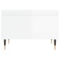 vidaXL Mesa de centro madera de ingeniería blanco brillo 50x46x35 cm vidaXL Mesa de centro madera de ingeniería blanco brillo 50x46x35 cm