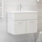 vidaXL Mueble con lavabo madera de ingeniería blanco brillo vidaXL Mueble con lavabo madera de ingeniería blanco brillo
