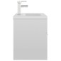 vidaXL Mueble con lavabo madera de ingeniería blanco brillo vidaXL Mueble con lavabo madera de ingeniería blanco brillo