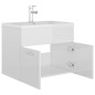 vidaXL Mueble con lavabo madera de ingeniería blanco brillo vidaXL Mueble con lavabo madera de ingeniería blanco brillo