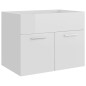 vidaXL Mueble con lavabo madera de ingeniería blanco brillo vidaXL Mueble con lavabo madera de ingeniería blanco brillo