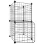 vidaXL Jaula para mascotas de 8 paneles con puerta acero negro 35x35cm vidaXL Jaula para mascotas de 8 paneles con puerta acero negro 35x35cm