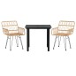 vidaXL Juego de comedor de jardín 3 piezas ratán sintético vidaXL Juego de comedor de jardín 3 piezas ratán sintético