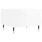 vidaXL Mesa de centro madera de ingeniería blanco brillo 50x46x35 cm vidaXL Mesa de centro madera de ingeniería blanco brillo 50x46x35 cm