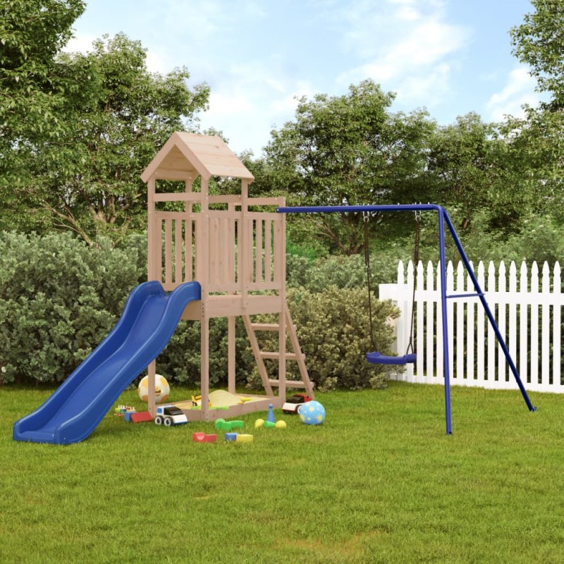 vidaXL Parque infantil de exterior madera maciza de pino vidaXL Parque infantil de exterior madera maciza de pino