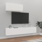 vidaXL Set de muebles de TV 3 piezas madera contrachapada blanco
