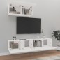 vidaXL Set de muebles de TV 3 piezas madera contrachapada blanco