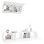 vidaXL Set de muebles de TV 3 piezas madera contrachapada blanco