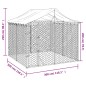 vidaXL Perrera de exterior con techo acero galvanizado plata 3x3x2,5 m vidaXL Perrera de exterior con techo acero galvanizado plata 3x3x2,5 m