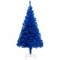 vidaXL Árbol de Navidad preiluminado con luces y bolas azul 120 cm vidaXL Árbol de Navidad preiluminado con luces y bolas azul 120 cm