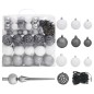 vidaXL Árbol de Navidad artificial con luces y bolas 910 ramas 210 cm vidaXL Árbol de Navidad artificial con luces y bolas 910 ramas 210 cm