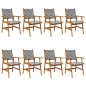 vidaXL Sillas jardín 8 unidades madera maciza acacia vidaXL Sillas jardín 8 unidades madera maciza acacia