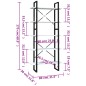 vidaXL Estantería 5 niveles madera de ingeniería blanca 80x30x175 cm vidaXL Estantería 5 niveles madera de ingeniería blanca 80x30x175 cm