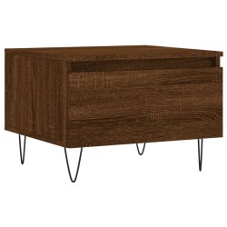 vidaXL Mesa de centro madera de ingeniería marrón roble 50x46x35 cm