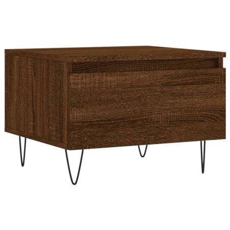 vidaXL Mesa de centro madera de ingeniería marrón roble 50x46x35 cm