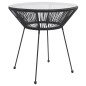 vidaXL Juego de comedor para jardín 3 piezas negro