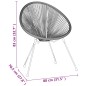 vidaXL Juego de comedor para jardín 3 piezas negro