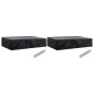 vidaXL Fundas de muebles de jardín 2 uds 8 ojales 218x77x55 cm vidaXL Fundas de muebles de jardín 2 uds 8 ojales 218x77x55 cm
