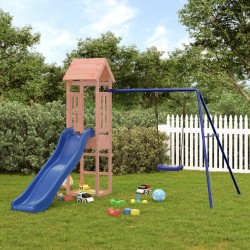 vidaXL Parque infantil de exterior madera maciza Douglas