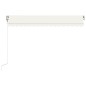 vidaXL Toldo retráctil automático crema 450x300 cm vidaXL Toldo retráctil automático crema 450x300 cm
