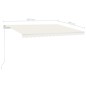 vidaXL Toldo retráctil automático crema 450x300 cm vidaXL Toldo retráctil automático crema 450x300 cm