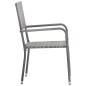 vidaXL Set de comedor jardín 9 pzas ratán sintético gris antracita